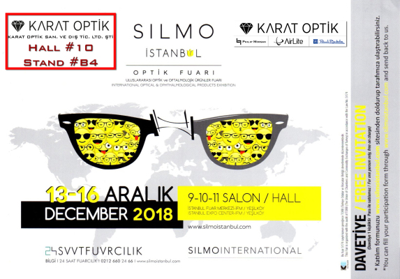 Silmo İstanbul 2018 'de Standımıza Bekleriz